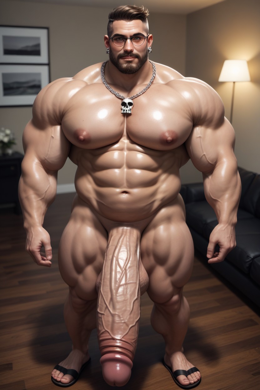 Cock Out, In A Living Room, Pretty Eyes AI Gay Porn
