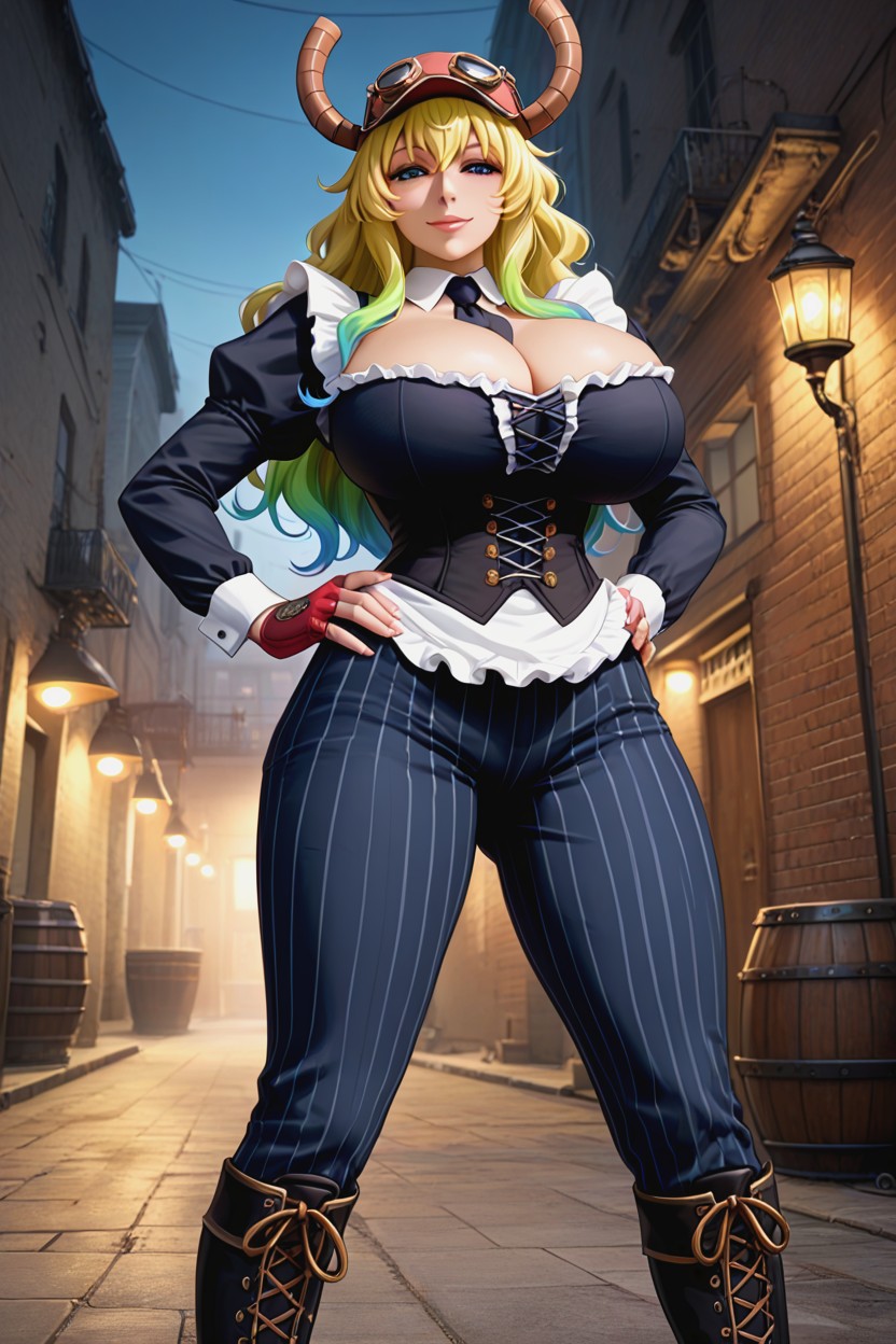 Long Eyelashes, Striped Knicker Pants, Wasp Waist Hentai KI Porno