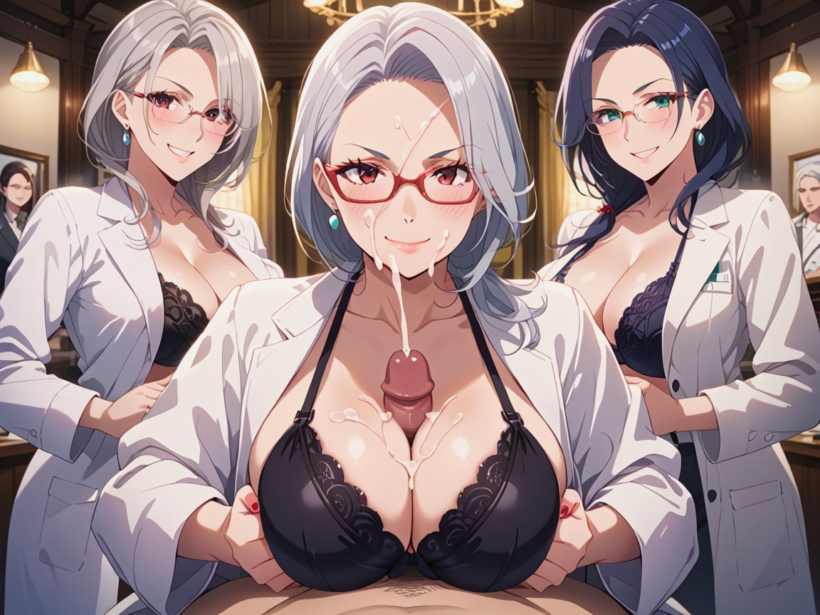Stockings, Glasses, Bust Shot AI Porn
