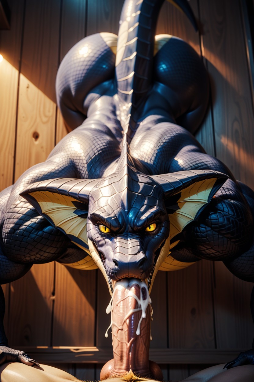 Reptile, Detailed Scales, Gay Furry AI Porn