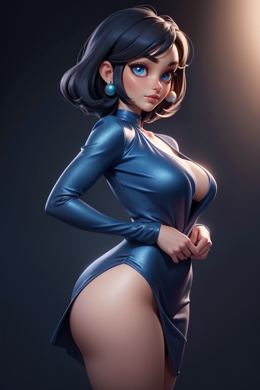 Correct Proportions, Side View Of Massive Ass, Large Breasts Porno IA Hentai