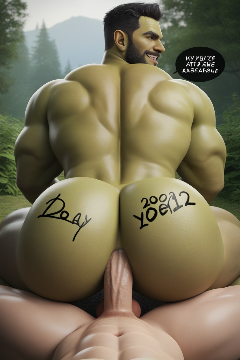 Bottom In Control, Muscular, Body Writing AI Gay Porn
