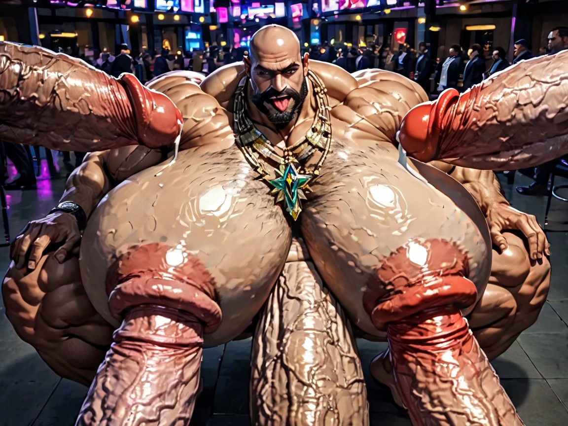 Huge Extreme Oversized Ass, Hyper Breasts, Double Penetration AI Gay Porn