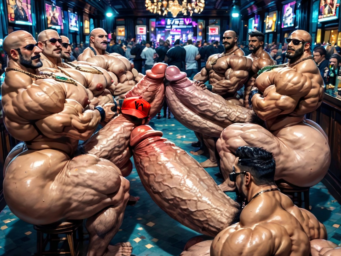 Big Pecs, Close Up, Squatting AI Gay Porn
