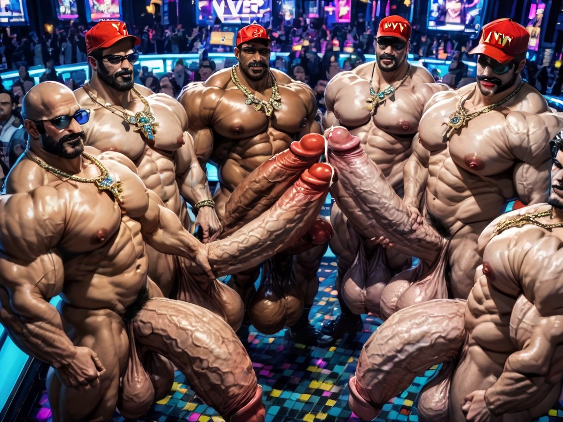 Necklace, Gay Gangbang, Huge Hyper Nipples AI Gay Porn