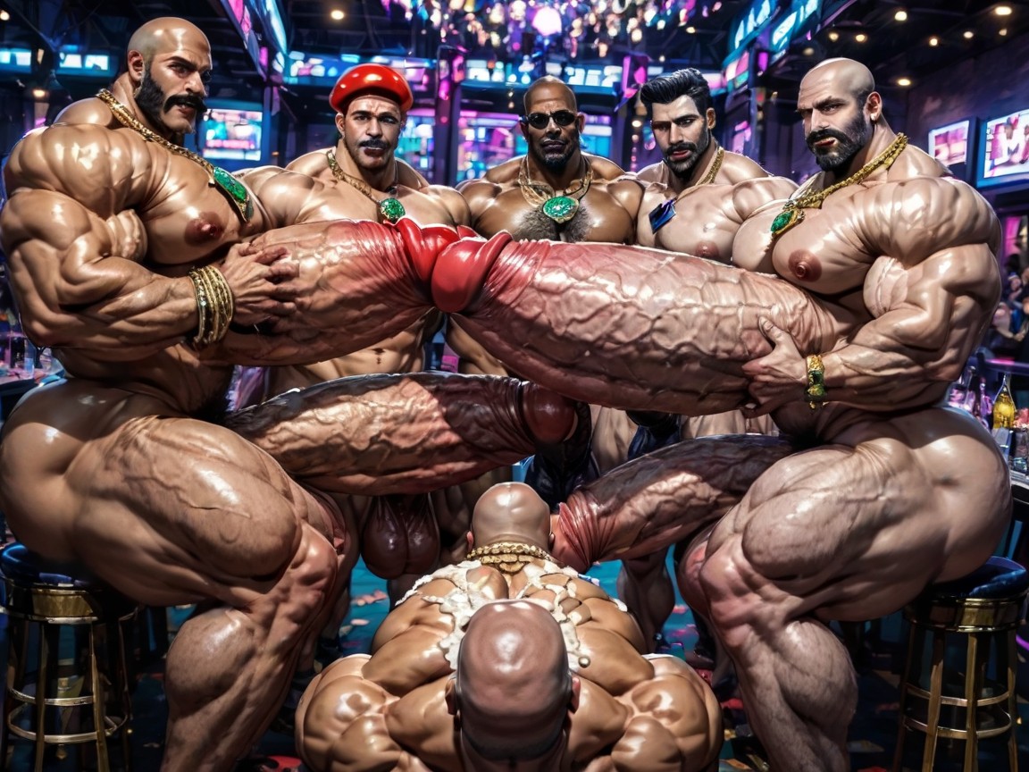 Oral Double Penetration, Massive Ass, Sweaty AI Gay Porn