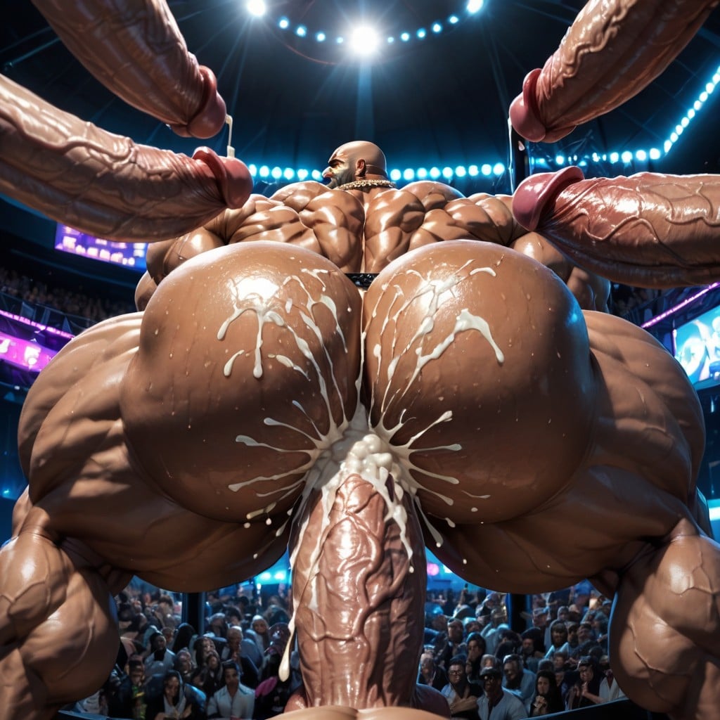 Wide Angle, Thick Thighs, Massive Thick Bulky Hairy Muscles AI Gay Porn
