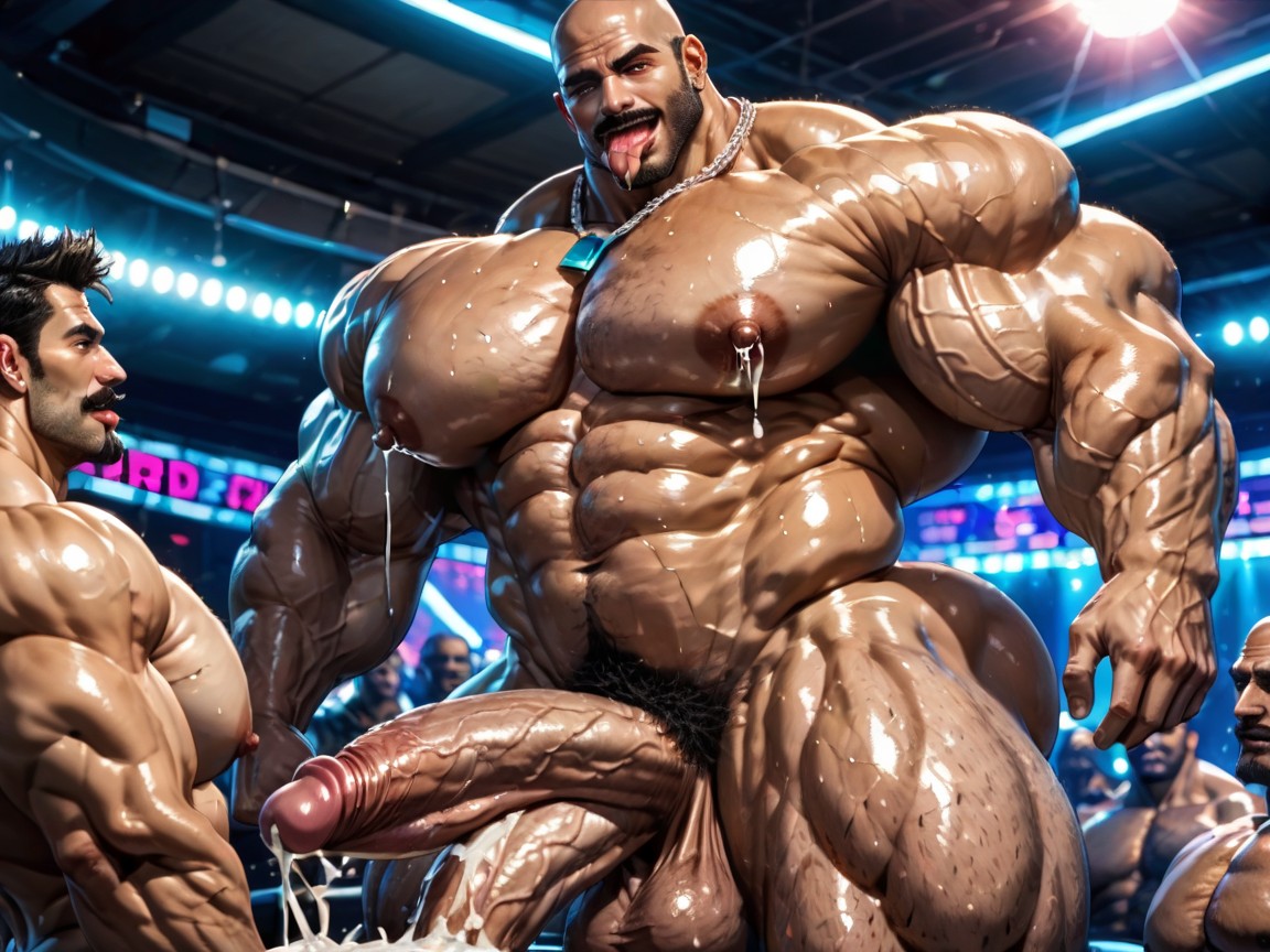 Massive Ass, Massive Muscles, Tongue Out AI Gay Porn