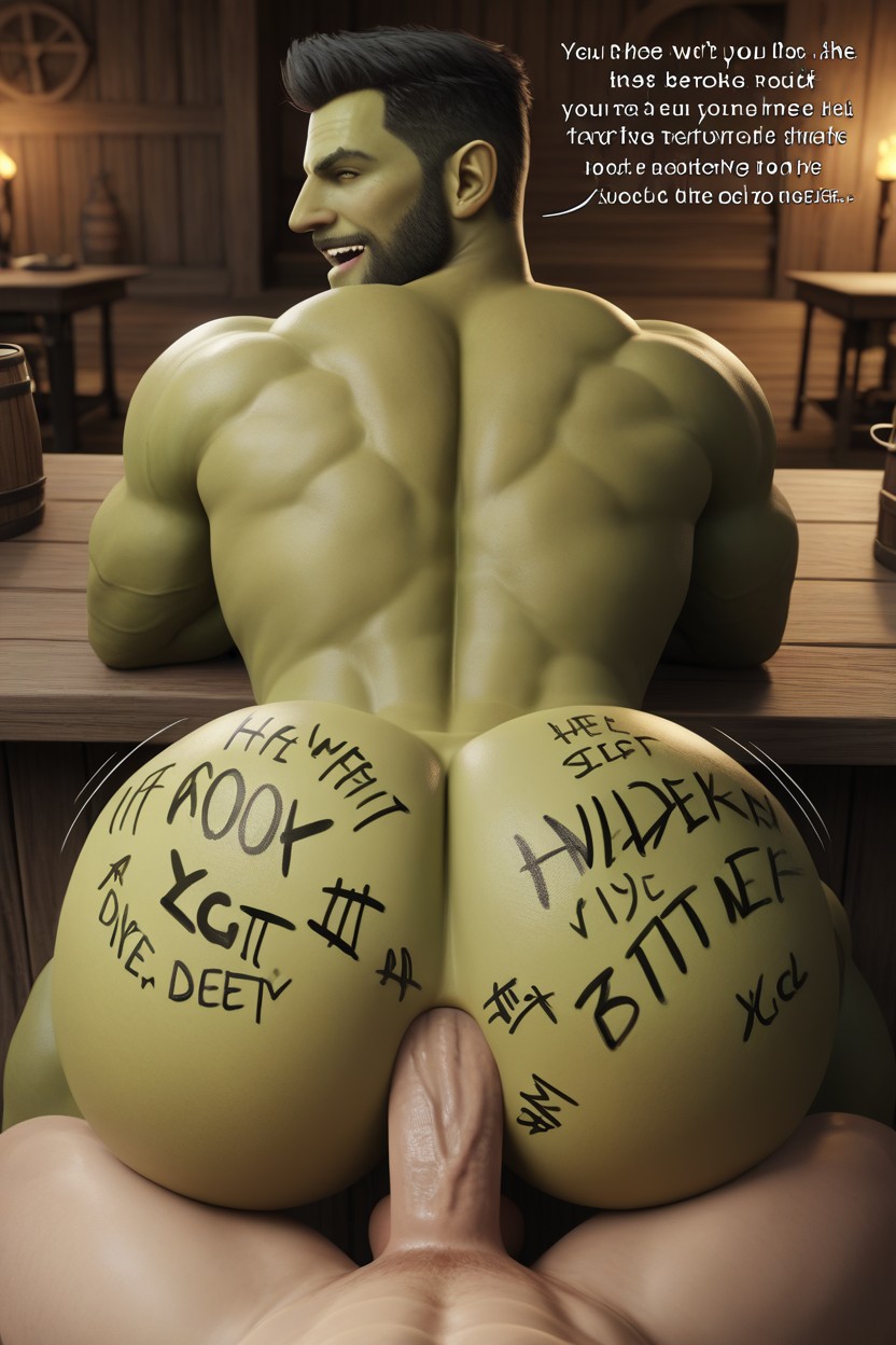 Bottom On Top, Body Writing, Gay AI Gay Porn