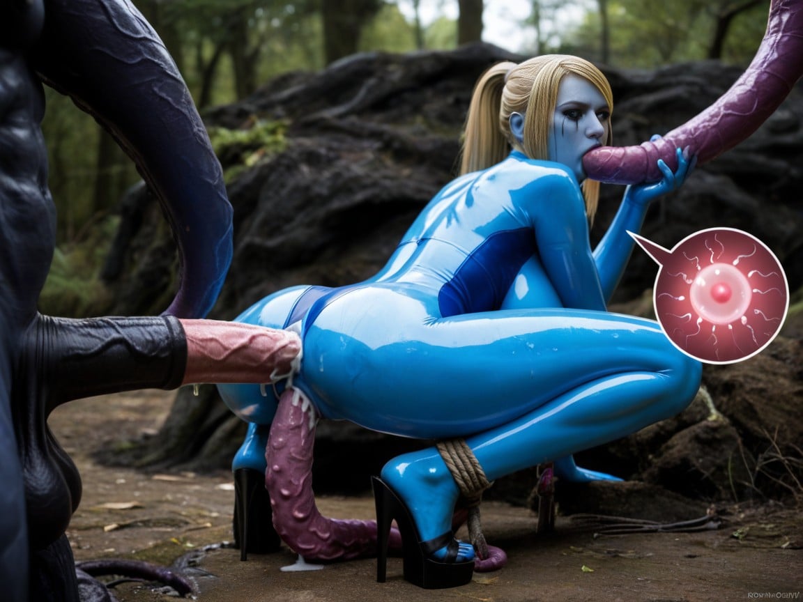 Tentacle Deep Down Her Throat, Wasp Waist, Skinny AI Porn