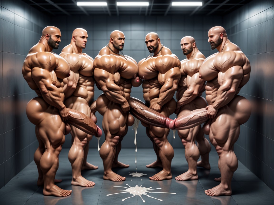 Oversized Muscles, Extreme Hyper Boobs, Wide Angle AI Gay Porn