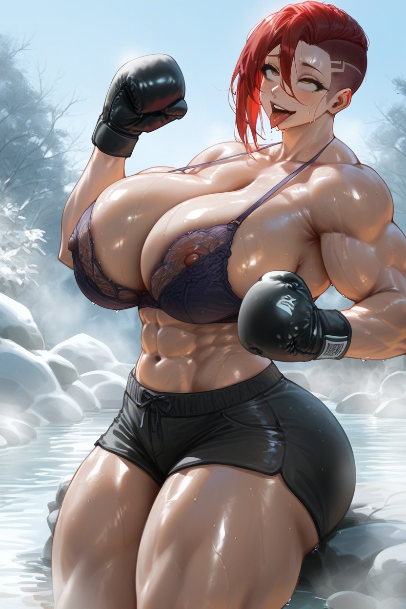 Shiny Skin, Shiny, Muscular AI Porn