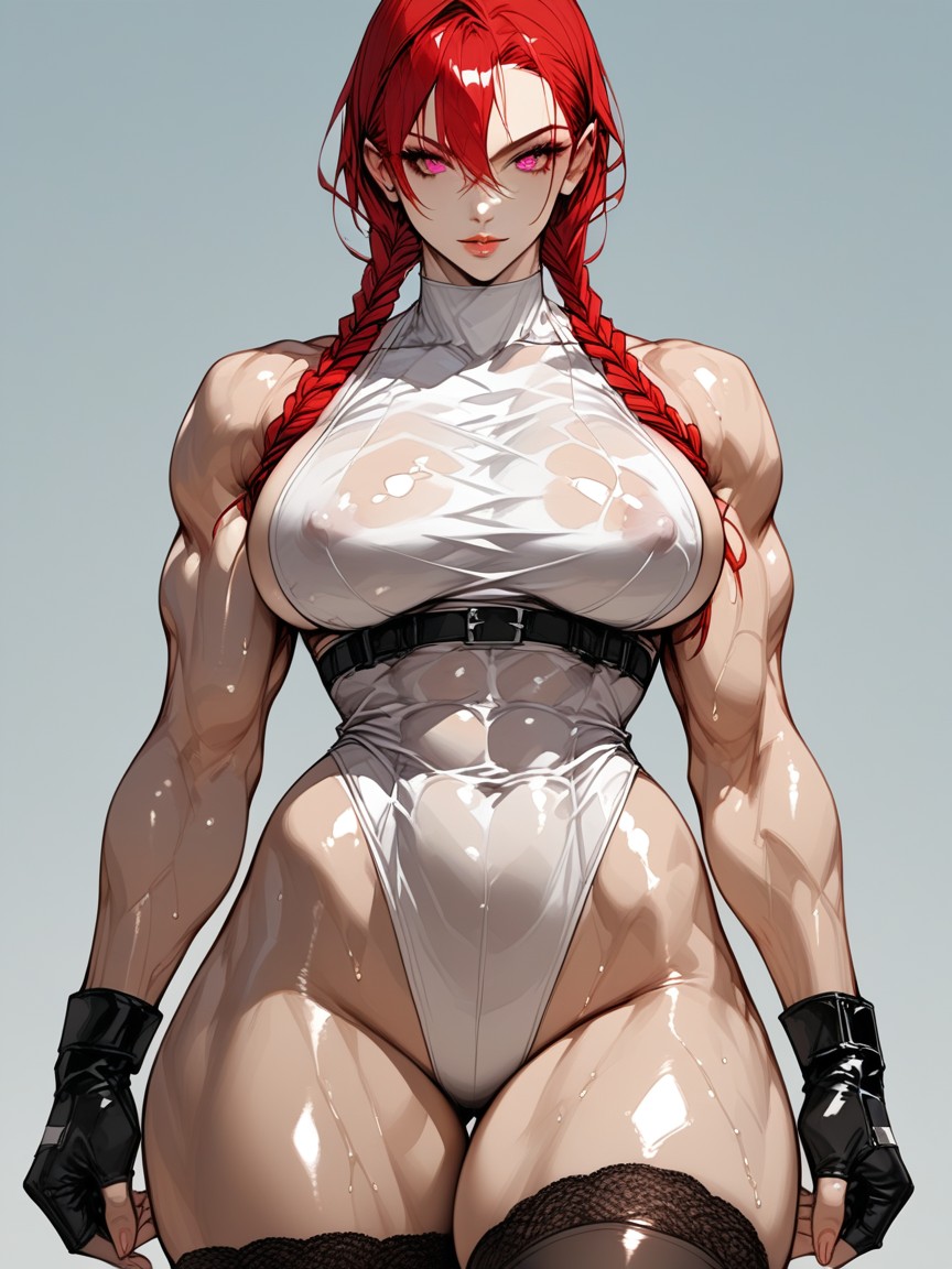 Muscular Legs, Tall Female, Big Breasts AI Porn