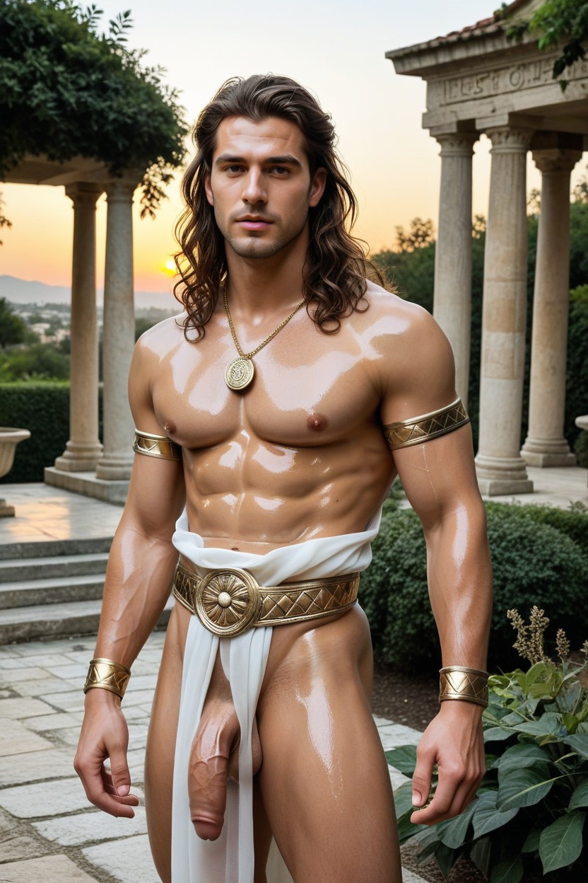 Greek God, Golden Bands, Gold Arm Bands AI Gay Porn