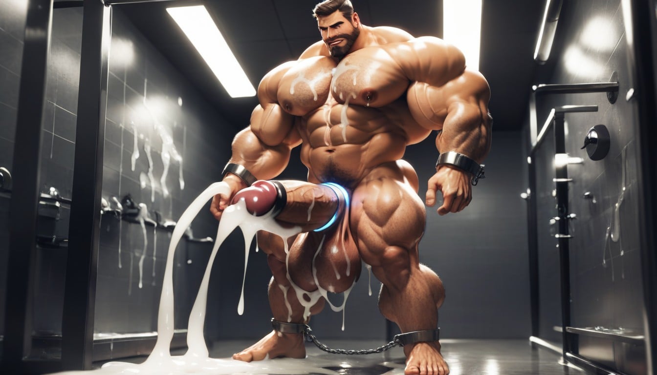 Enormous Penis, Cum Shoot, Pumping Penis AI Gay Porn