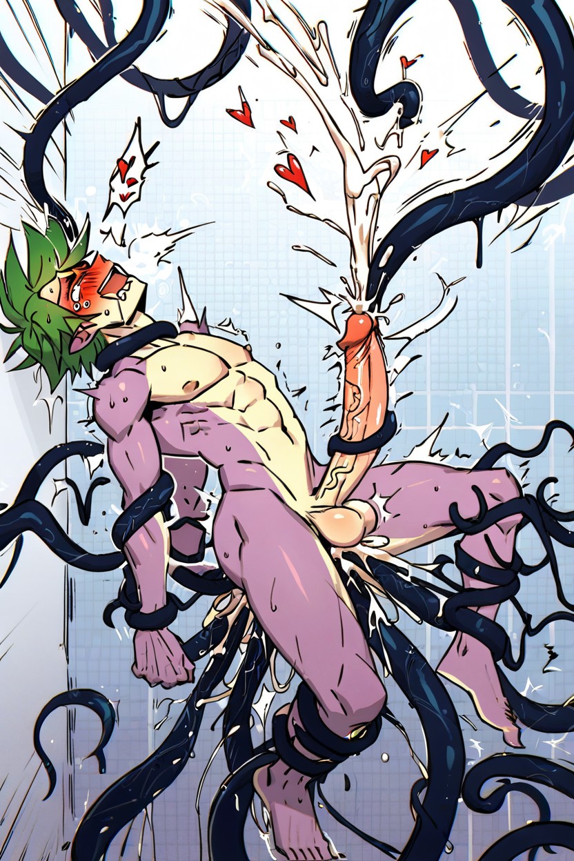 Motion Blur, Vine Tentacles, Medium AI Gay Porn