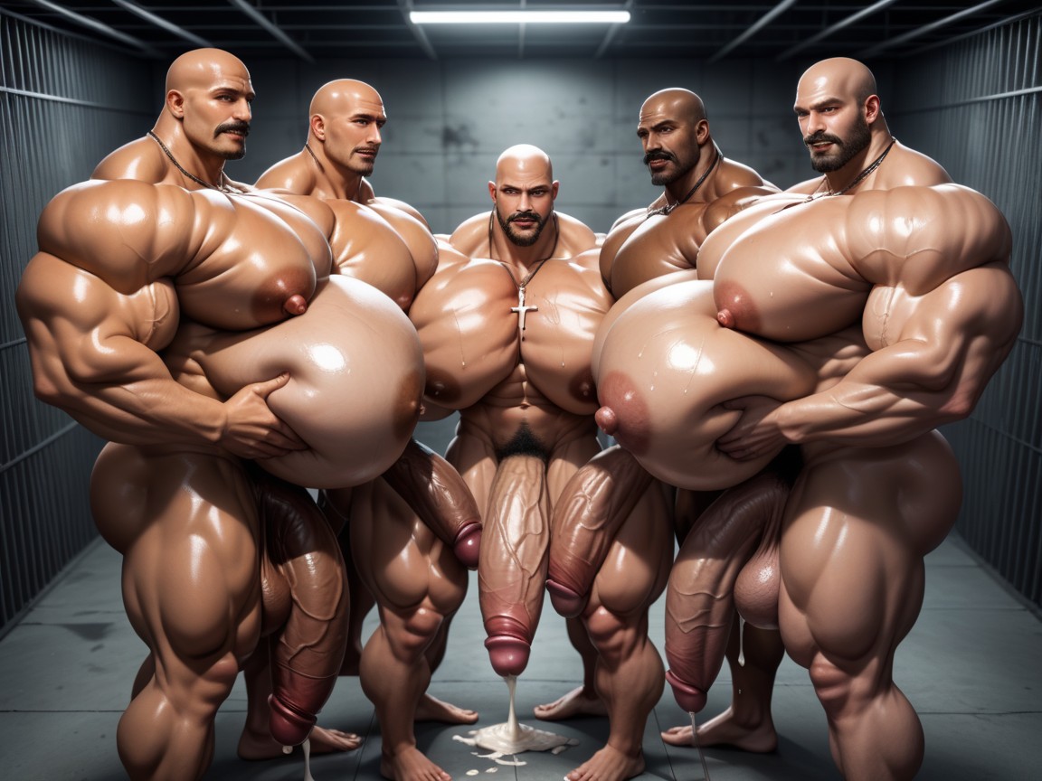 Ahegao, Massive Ass, Oversized Muscles AI Gay Porn