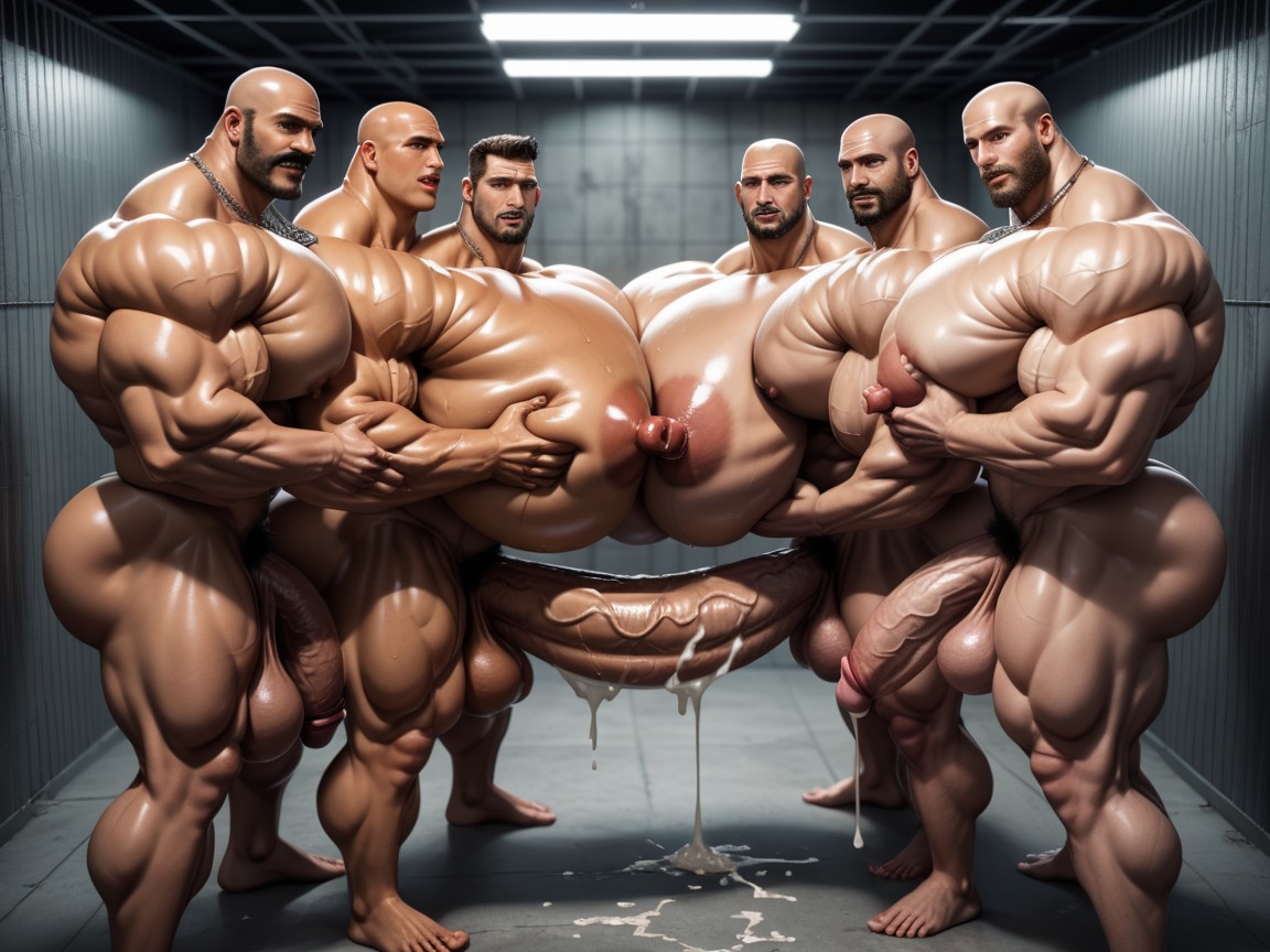 Sideburns, Huge Hyper Areola, Double Penetration AI Gay Porn