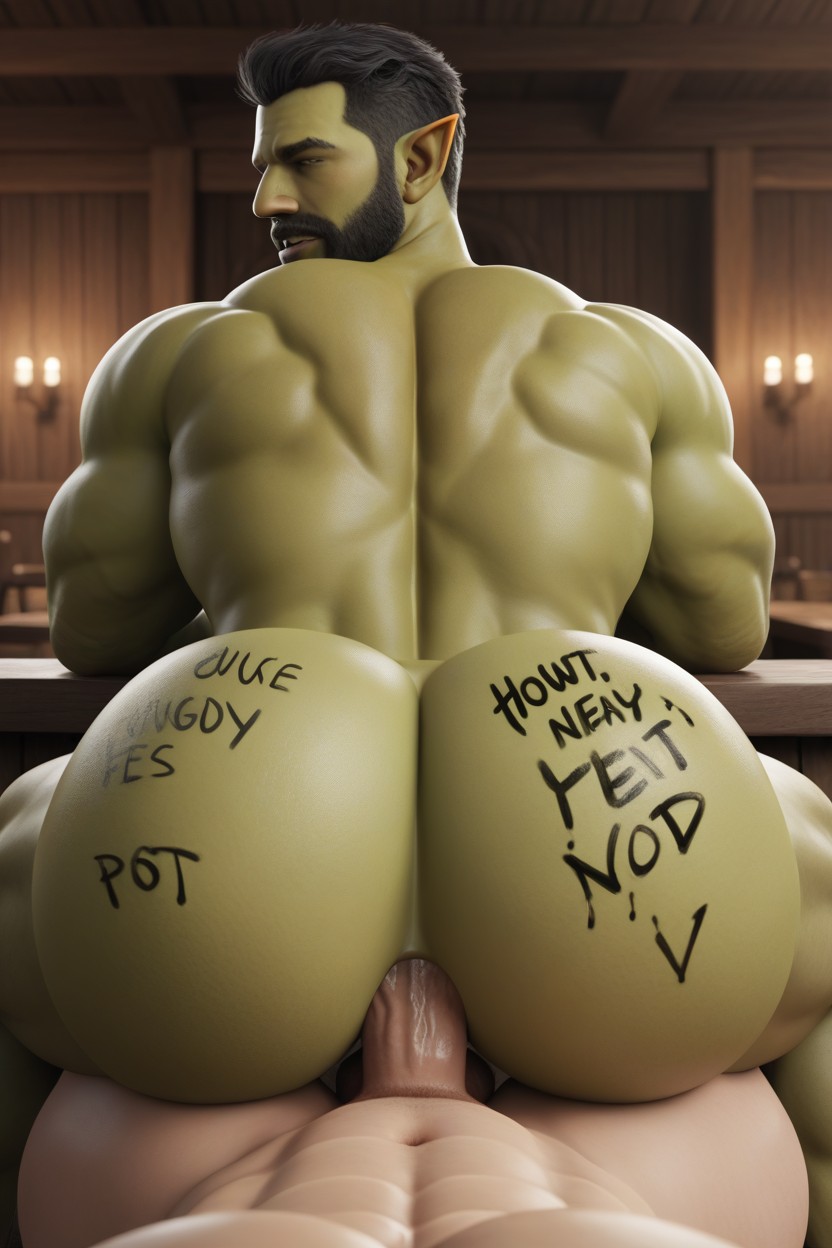 Power Bottom, Extremadamente Pesado En La Parte Inferior, Interior Porno gay IA