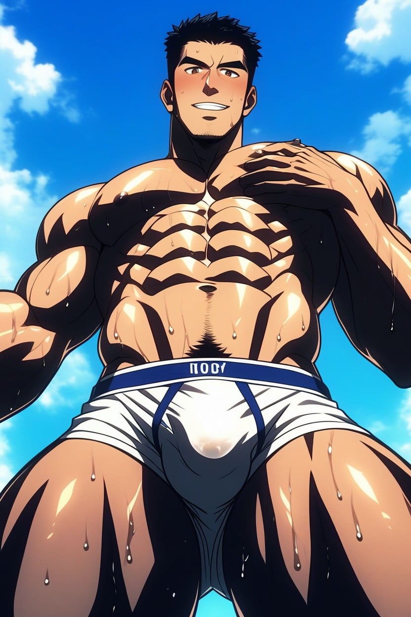 Looking At Viewer, Pectorals, Cloud AI Gay Porn