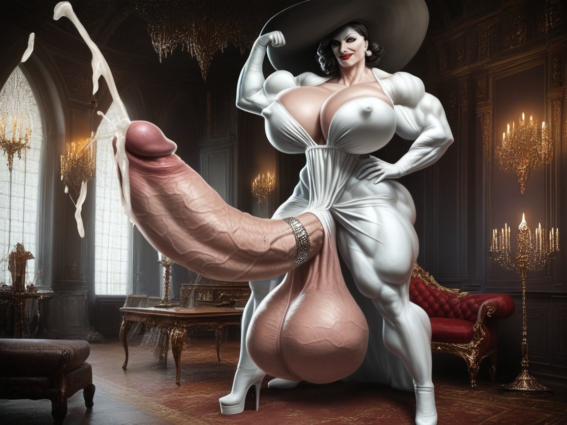 Gigantic Cock, Huge Extremely Veiny Cock, Massive Huge Swollen Balls Shemale AI Porn