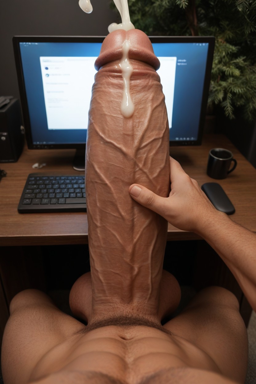 Caucasian Skin, Veiny, Solo Male AI Gay Porn
