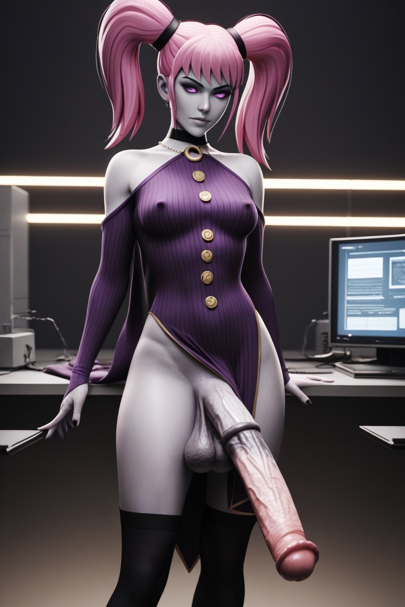 Medium Penis, Standing, 25+ Shemale AI Porn