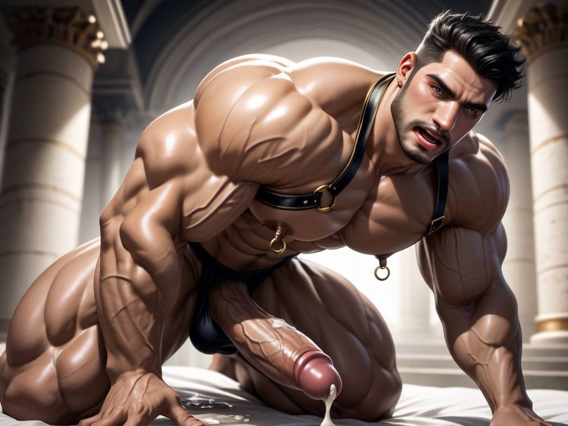 Muscular Arms, Men Only, Front View AI Gay Porn