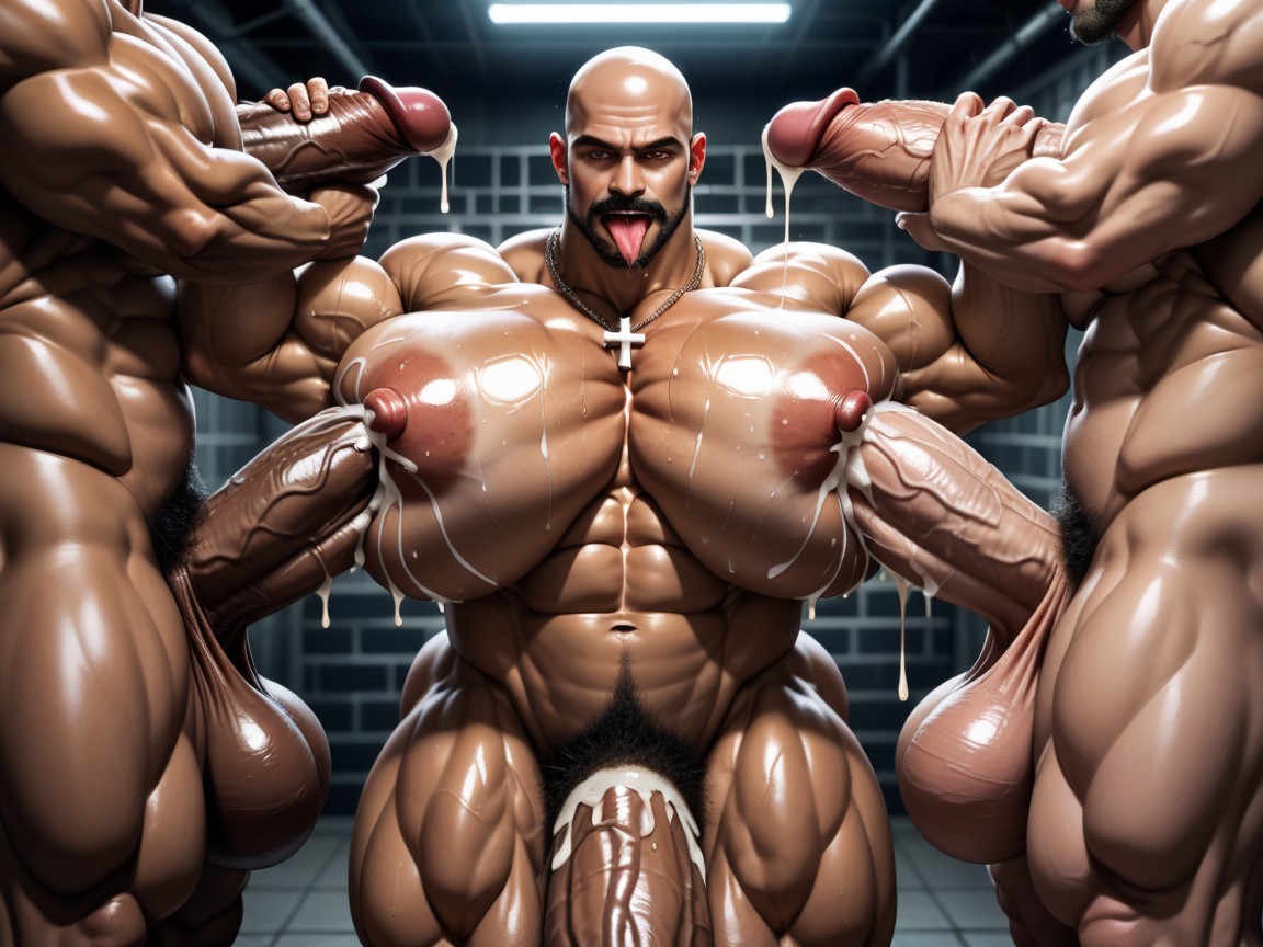 Impossibly Long Hyper Penis, Huge Hyper Cocks Pushing Up Hyper Boobs, Triple Penetration In The Ass AI Gay Porn