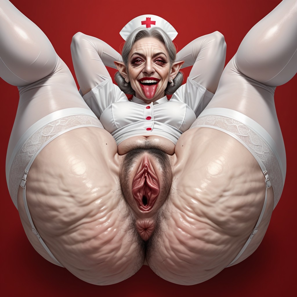 Veiny Body, Front View, Ridiculously Gaped Vagina Hentai AI Porn