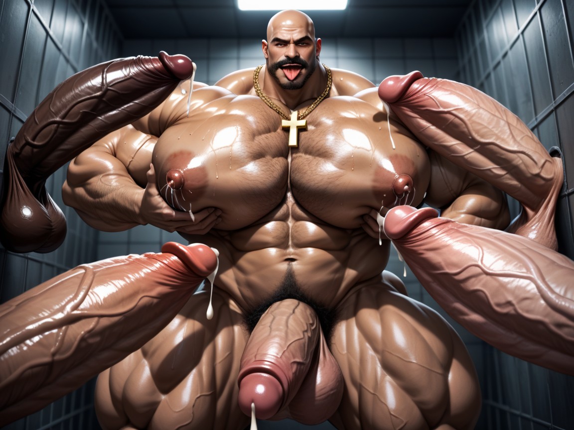 Massive Ass, Oiled Skin, Close Up AI Gay Porn