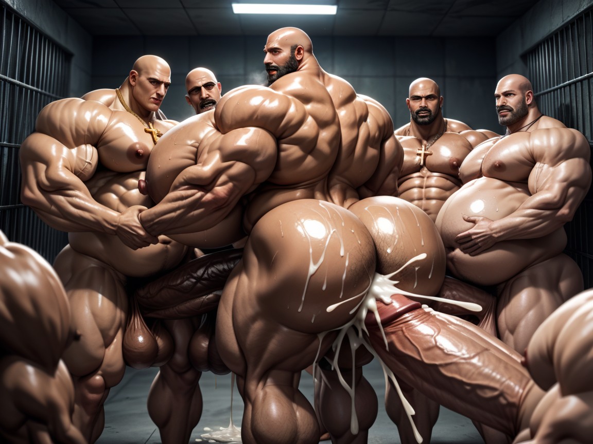 Hiperpene Imposiblemente Largo, Gran Angular, Sideburns Porno gay IA