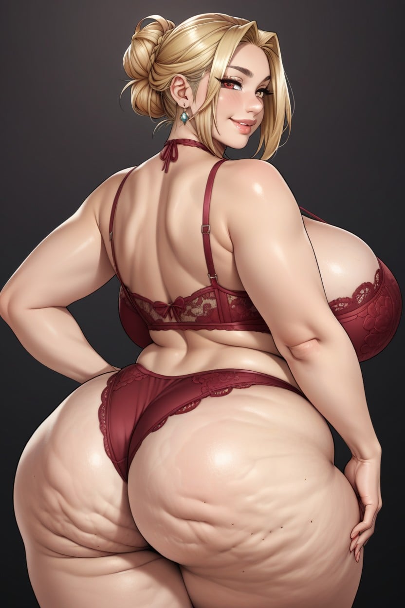 18+, Hair Bun, Wide Hips AI Porn