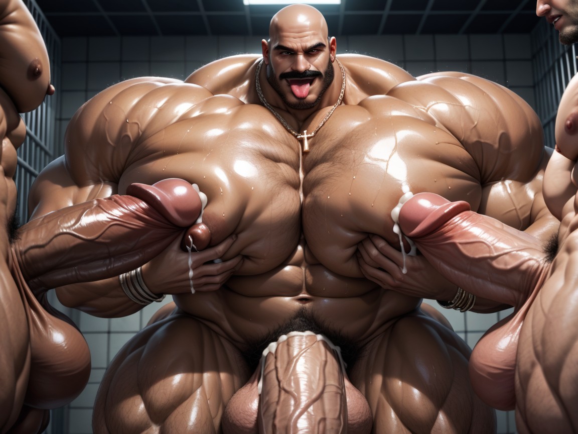 Extreme Hyper Boobs, Big Extreme Hyper Nipples, Big Pecs AI Gay Porn