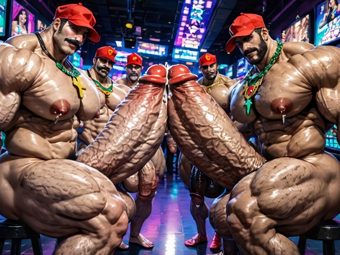 Arms Behind Back, Cum Covering Face, Sweaty AI Gay Porn