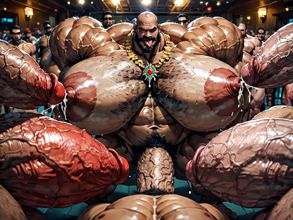 Gangbang Massive Ass, Thick Thighs, Hyper Breasts AI Gay Porn