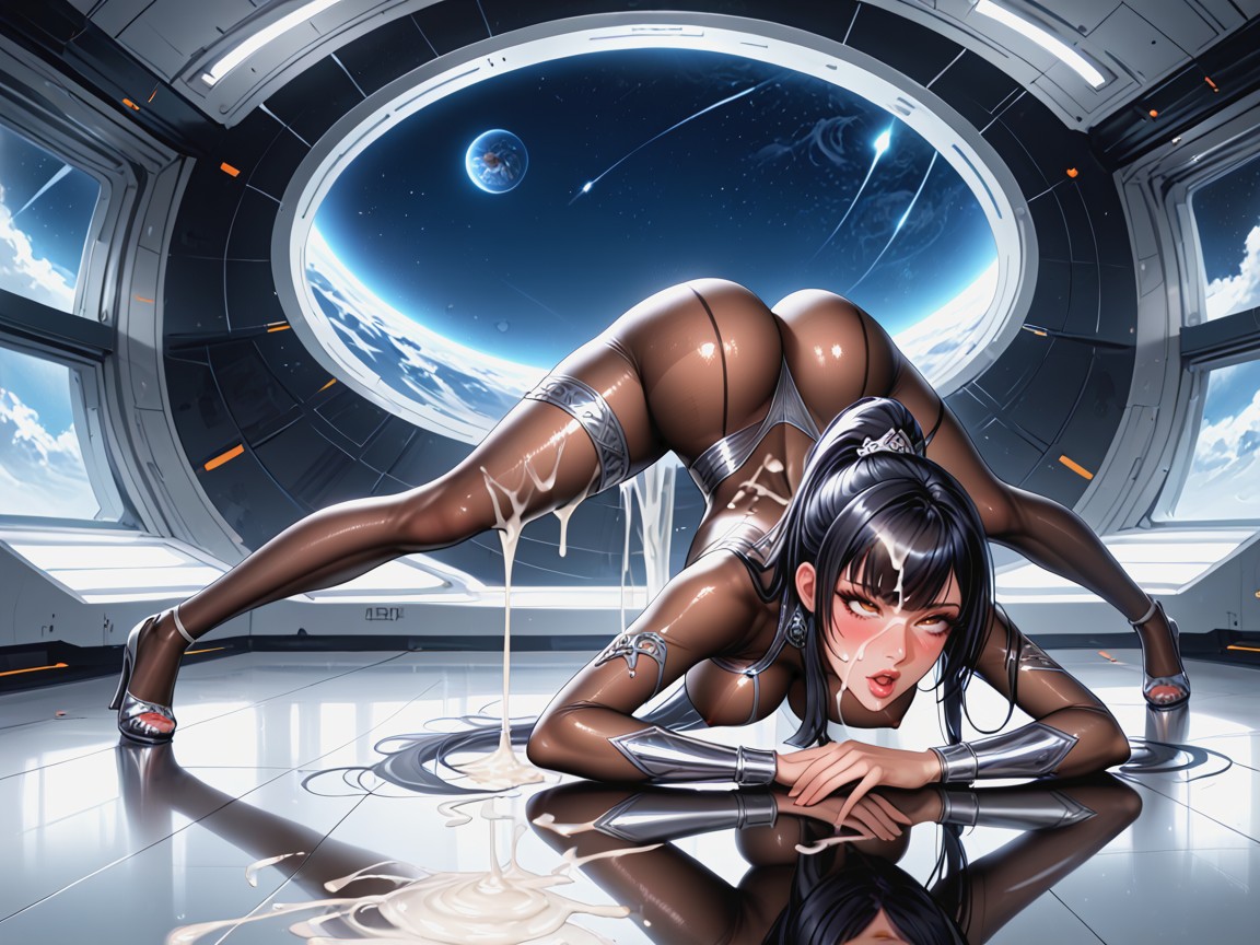 Black Hair, Cum On Body, Moaning Hentai AI Porn