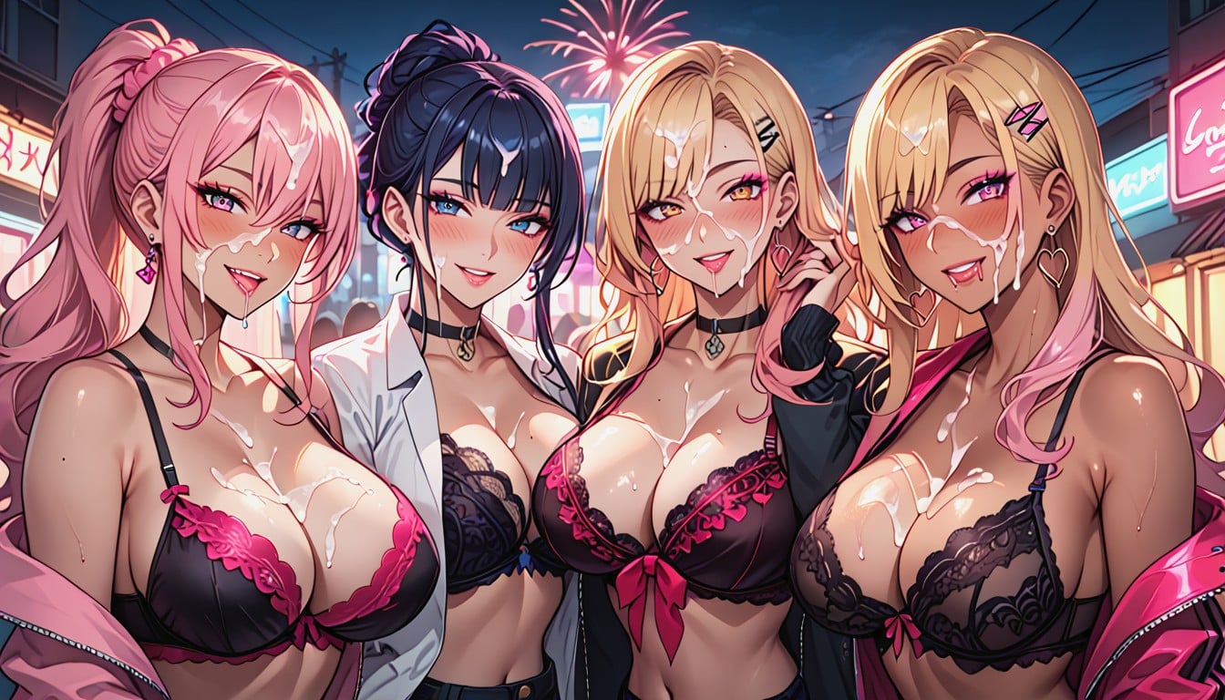 Drooling, Gyaru, Long Coat AI Porn