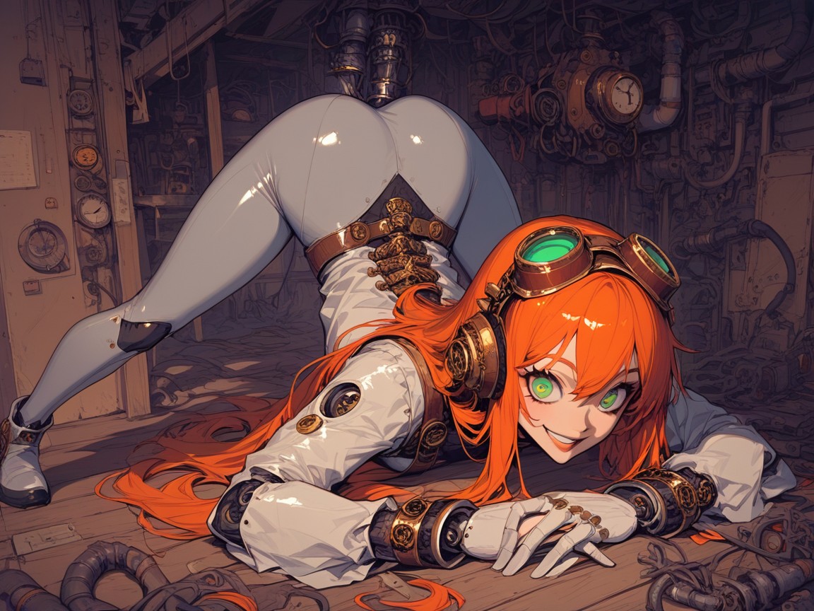 Dollgirl, Jack O' Lantern, Steam Engine Hentai AI Porn
