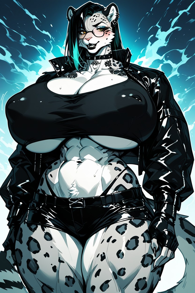 Black Lipstick, Pink Nipples, Thick Black Pubic Fur 퍼리 AI 포르노