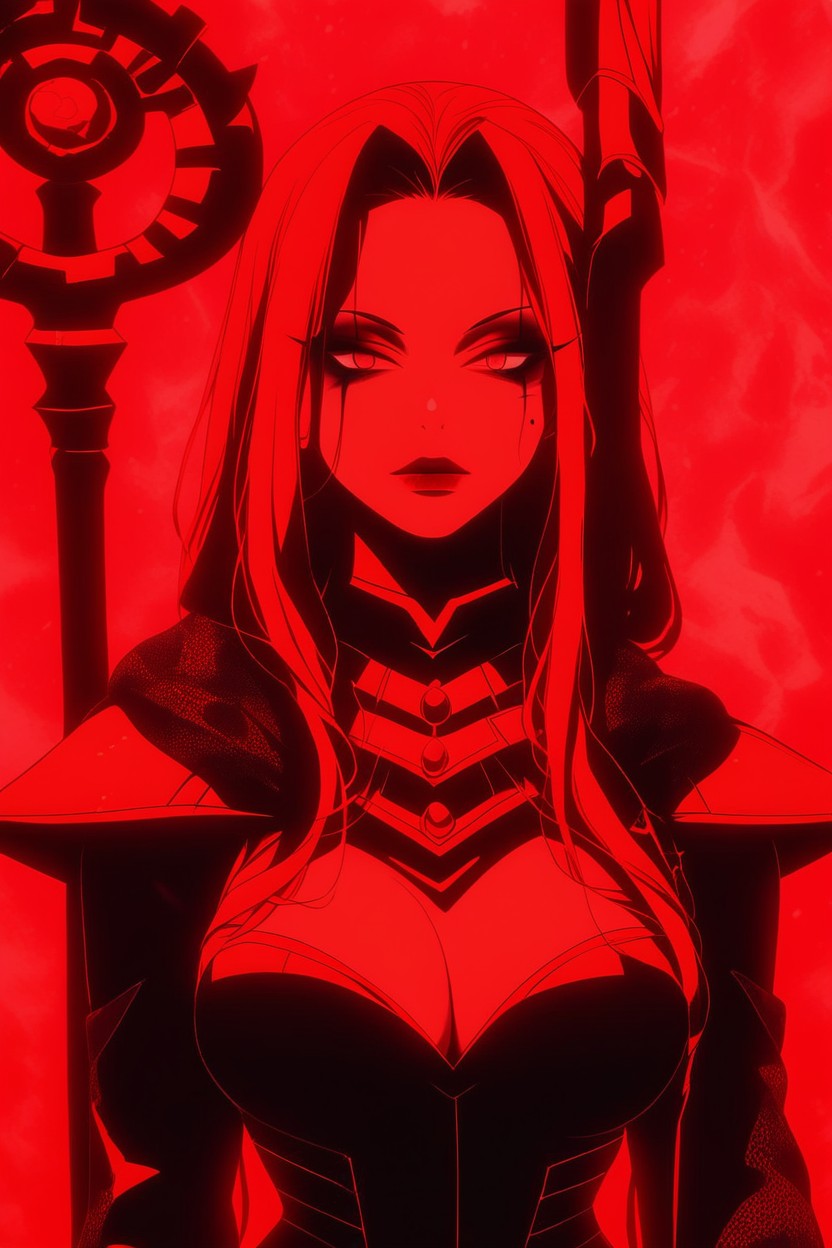 Primer Plano, Wide Chest, Wing Tip Eyeliner Hentai IA