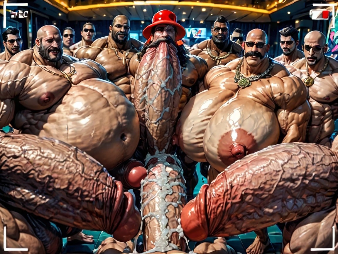 Huge Hyper Cocks Pushing Up Hyper Boobs, Triple Penetration In Ass, Impossibly Long Hyper Penis AI Gay Porn