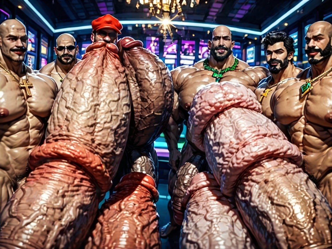 Manbald, Big Extreme Hyper Nipples, Massive Thick Bulky Hairy Muscles AI Gay Porn