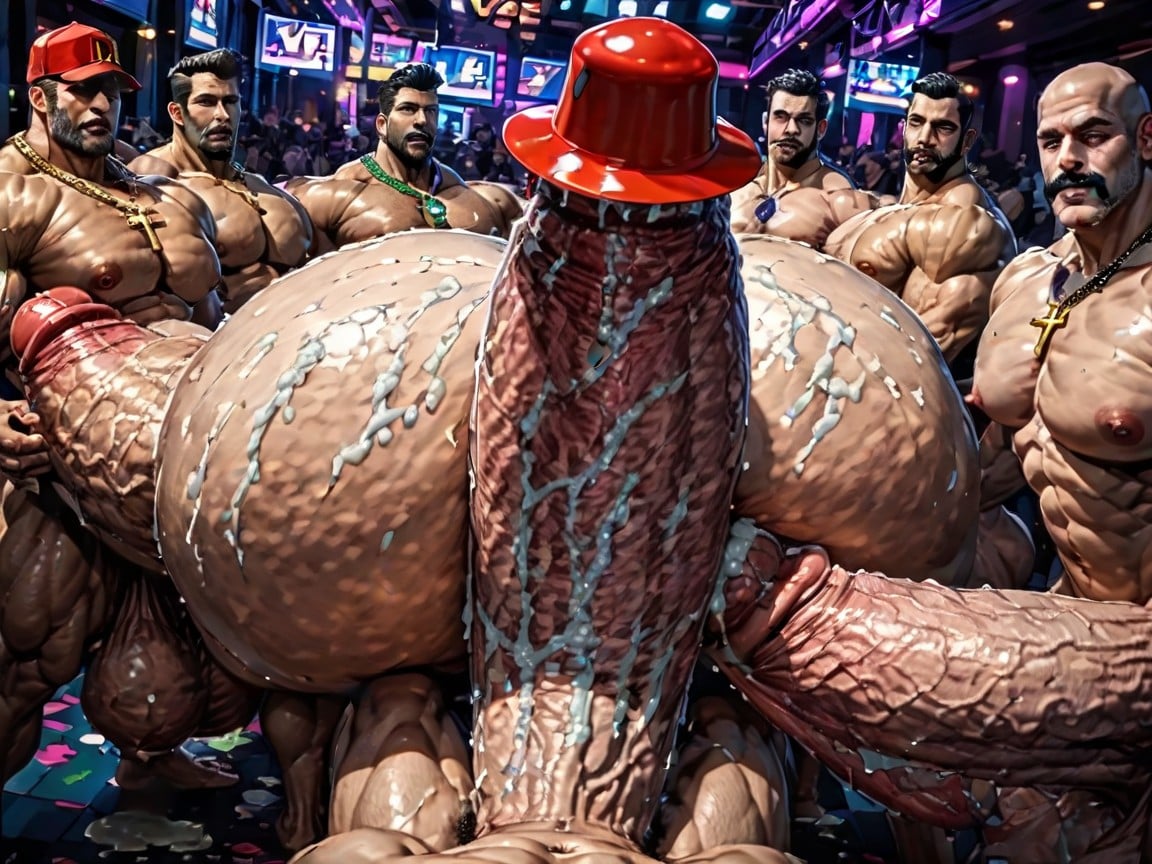 Wide Angle, Many Huge Cocks In Mouth And Hyper Massive Ass, Big Extreme Hyper Nipples AI Gay Porn