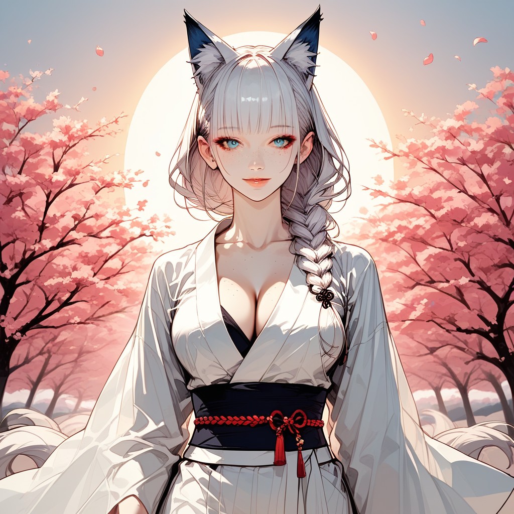 Extremely Beautiful, Long Braid On Shoulder, Looking At Viewer Hentai AI Porn
