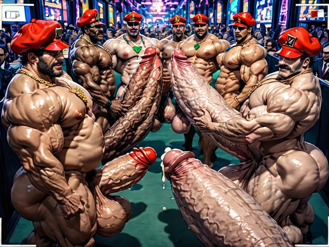 Extremely Large Ass, Massive Muscles, Tanned Skin AI Gay Porn