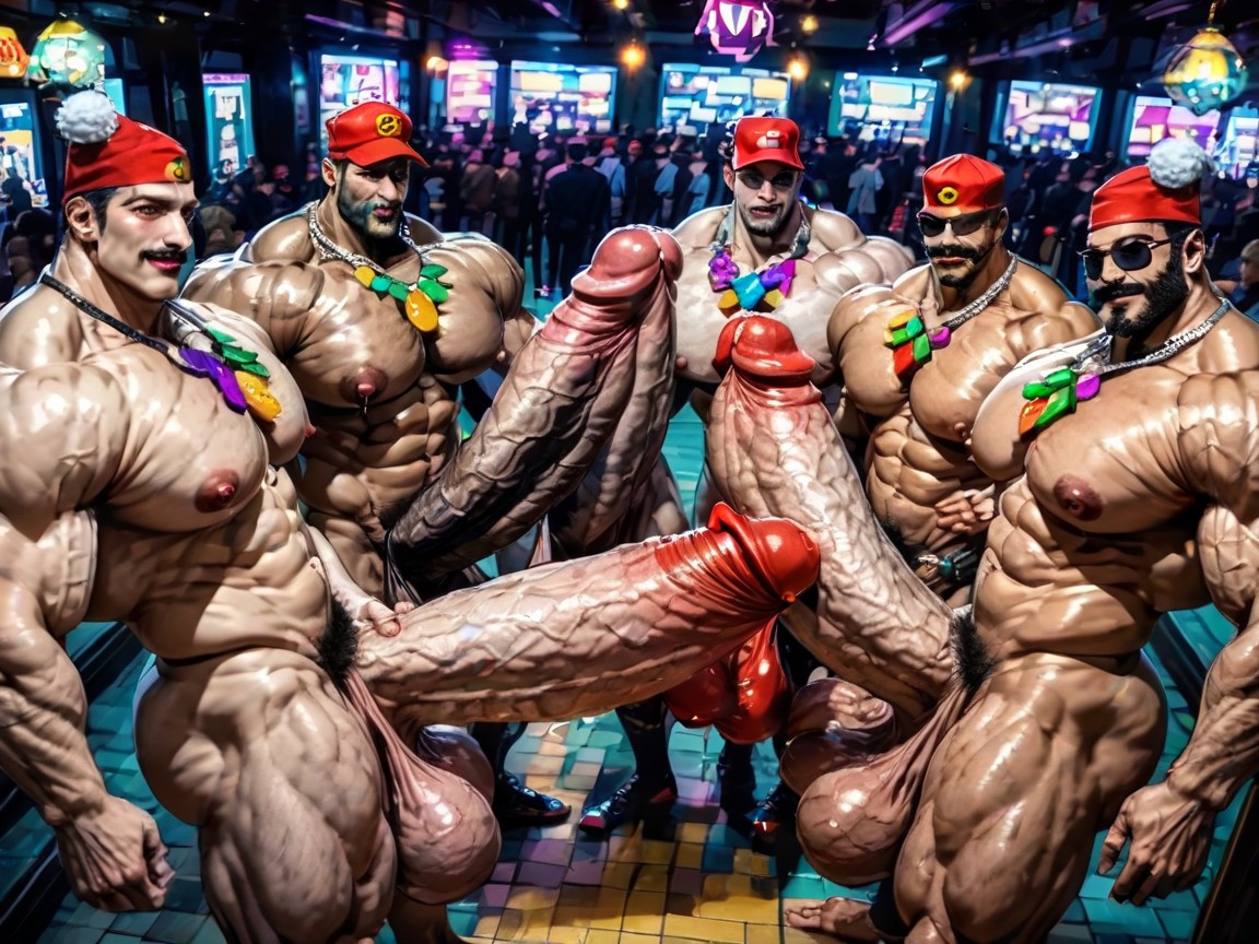Big Pecs, Extremely Large Ass, Cum Covered Ass AI Gay Porn