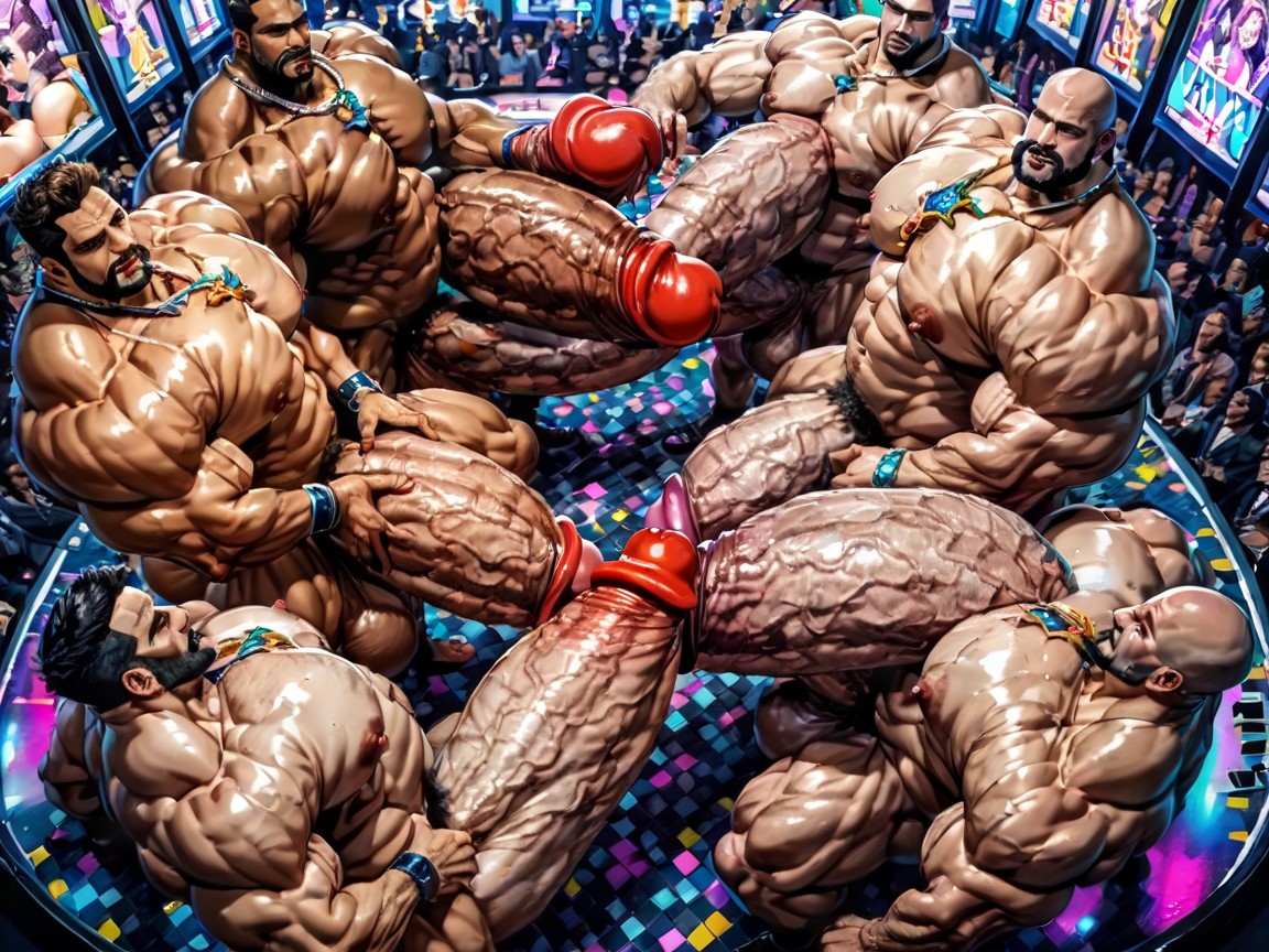 Huge Cocks On Ass And In Ass, Squatting, Gangbang Massive Ass AI Gay Porn