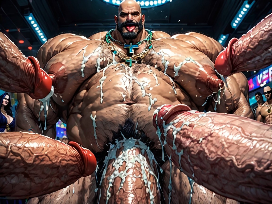 Big Pecs, Hyper Breasts, Side View AI Gay Porn