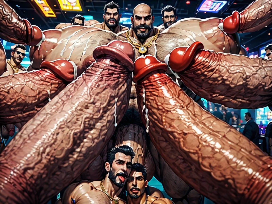 Lactating Boobs, Top Down, Massive Muscles AI Gay Porn